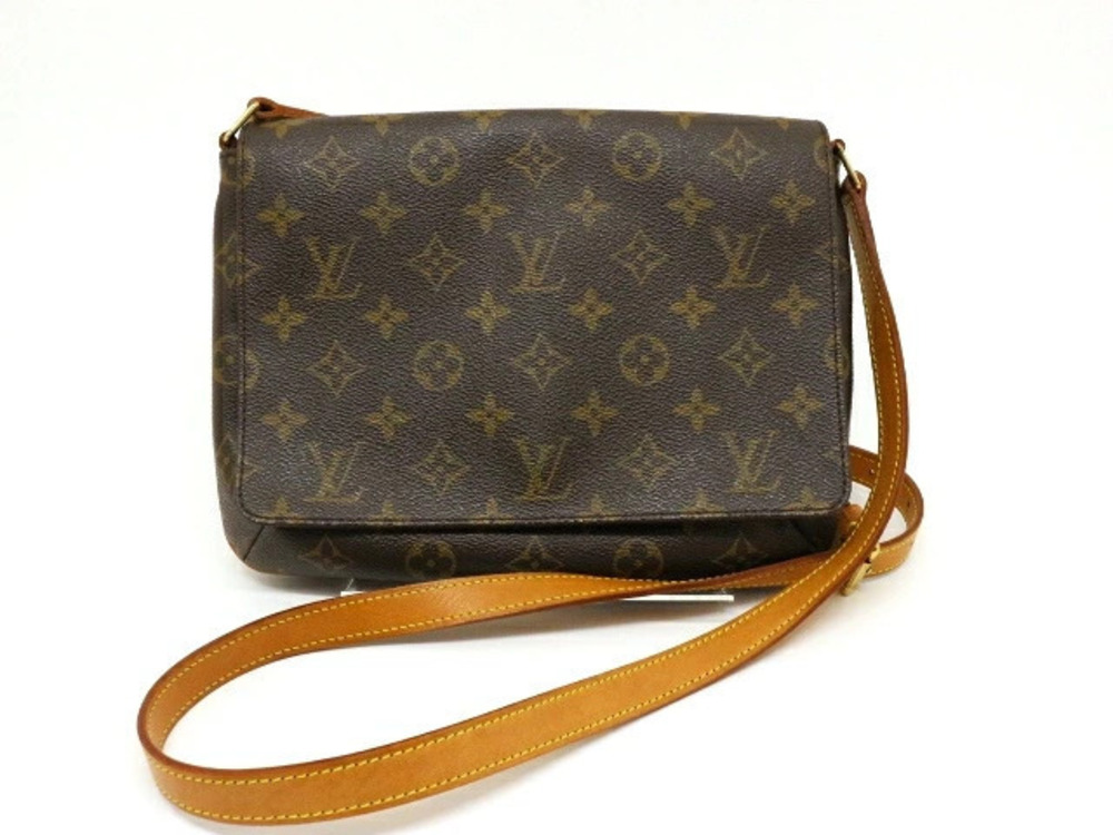 Louis Vuitton Musette Bag Tango Crossbody Monogram Long Brown
